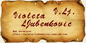 Violeta LJubenković vizit kartica